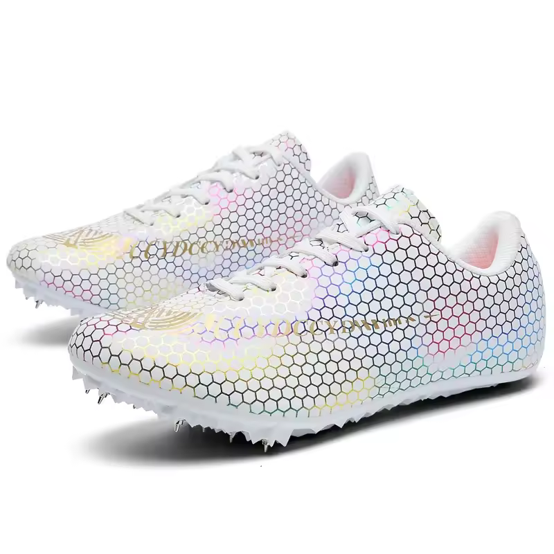 White Momentum Max Sprint Track Spikes